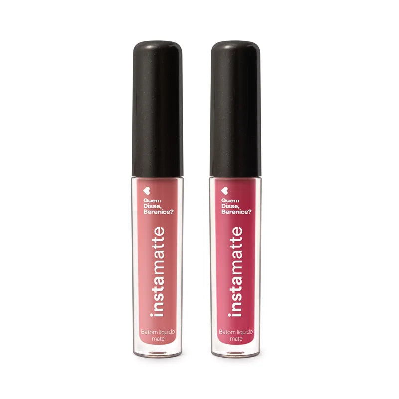 Instamatte Combo Quem Disse, Berenice?: Labial Líquido Mate Rosetali 4ml + Labial Líquido Mate Goiabali 4ml