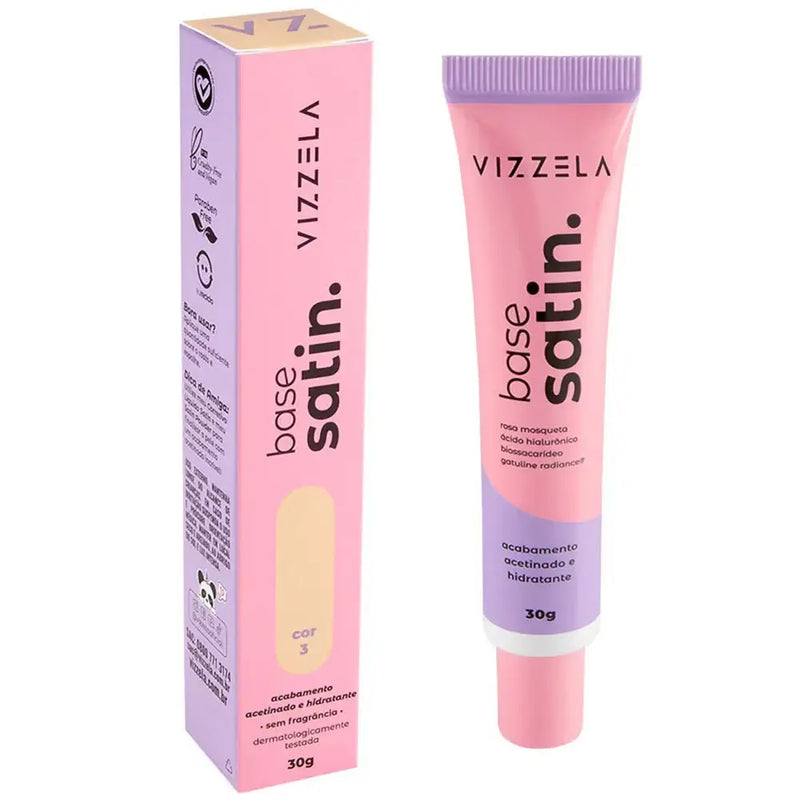 Vizzela Base de Maquillaje Líquida Satinada 30g Color 03