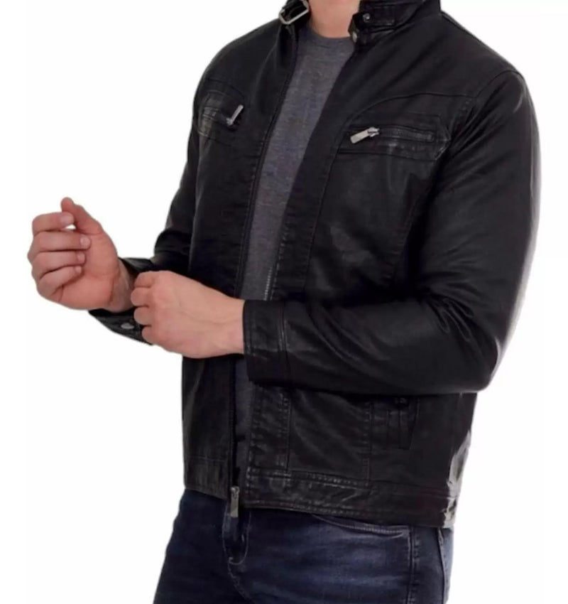 Men's Slim Fit Leather Jacket 