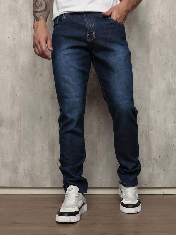 Jeans Pitillo para Hombre con Lycra Spandex Línea Premium