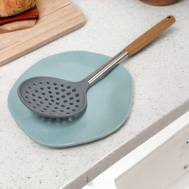 Silicone Skimmer with Wooden Handle