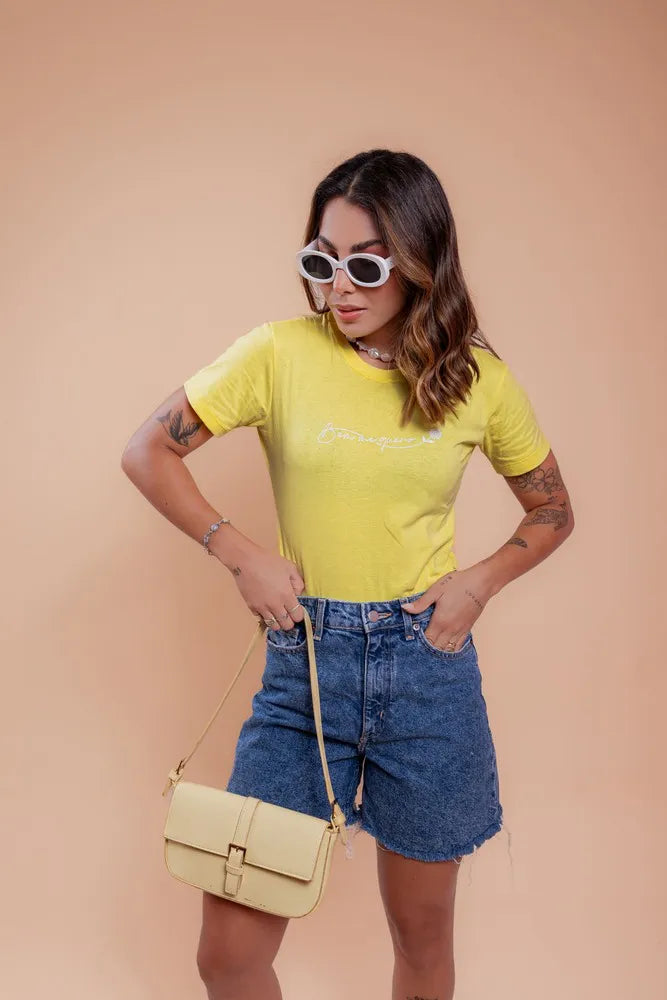 T-Shirt - Bem me quero - Amarelo