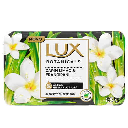 Glycerinated Bar Soap Lemongrass &amp; Frangipani Lux Botanicals Wrap - 85g 