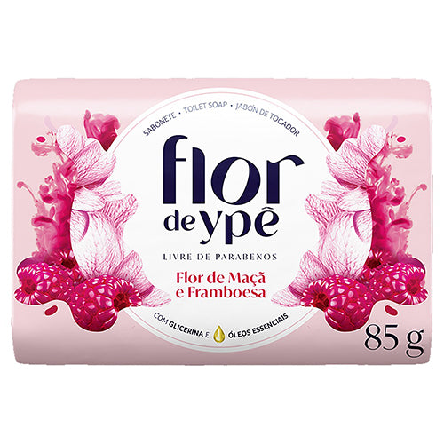 Flor de Ypê Apple Blossom and Raspberry Bar Soap - 85g