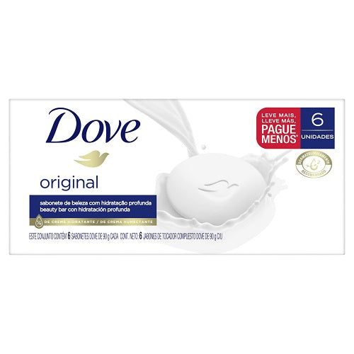 Jabón en Barra Dove Original - 6 Unidades de 90g