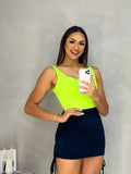 Cropped Top Tank Top Thick Strap Supplex