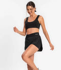 Shorts Duplo Cintura Alta Feminino FTK Preto