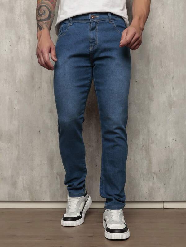 Jeans Pitillo para Hombre con Lycra Spandex Línea Premium