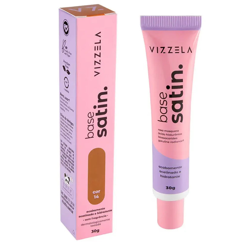 Vizzela Base de Maquillaje Líquida Satinada 30g Color 14