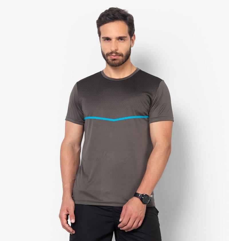 Camiseta Dry Fit Com Degradê E Recorte