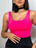 Cropped Top Tank Top Thick Strap Supplex