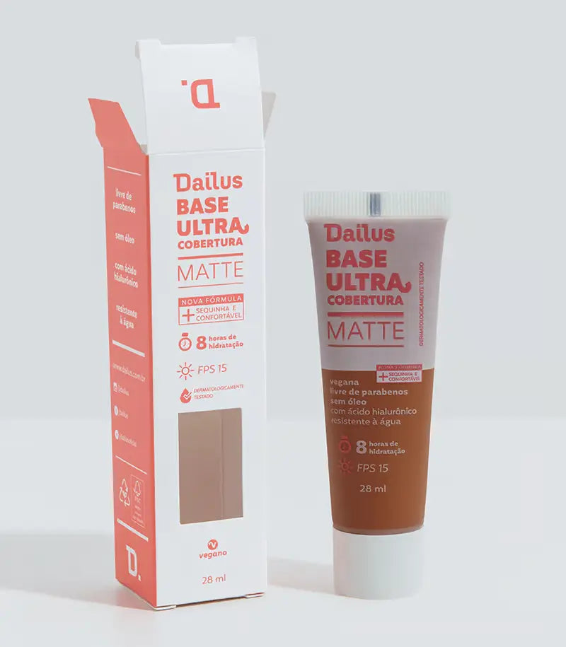 Dailus Base Líquida 28ml Cobertura Ultra Mate D10 