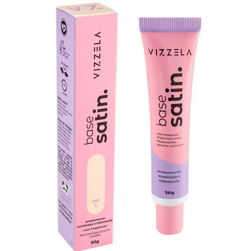 Vizzela Base de Maquillaje Líquida Satinada 30g Color 01 