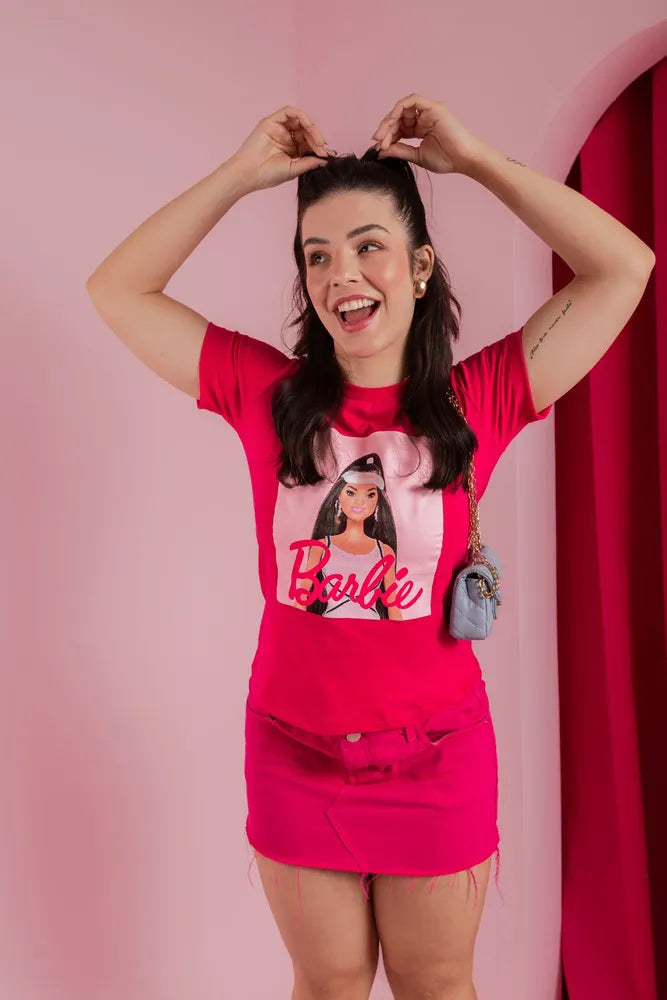 Camiseta - Muñeca Barbie - Rosa