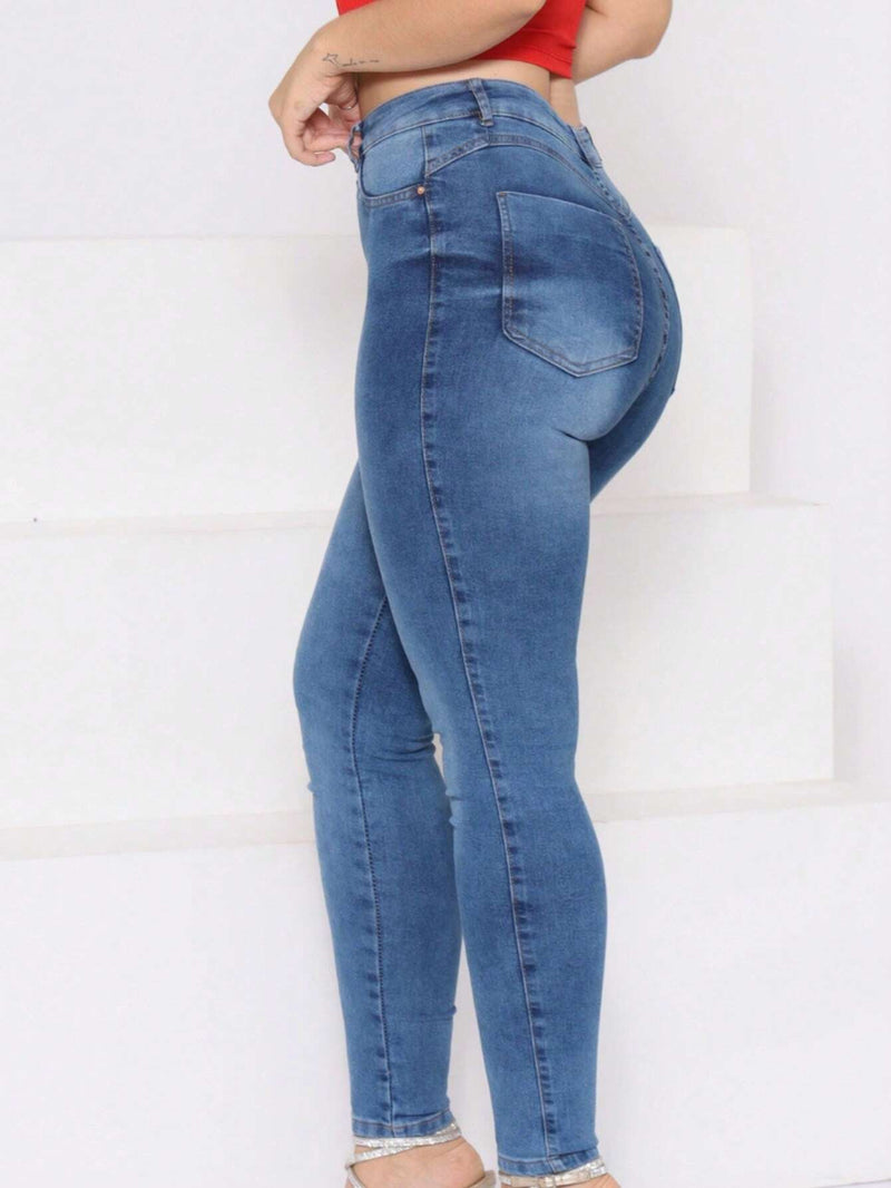 Women's High Waist Jeans Lift Butt with Lycra