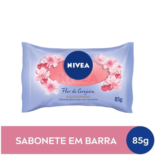 Nivea Flow Pack Jabón en barra hidratante y aceites esenciales de flor de cerezo - 85 g 