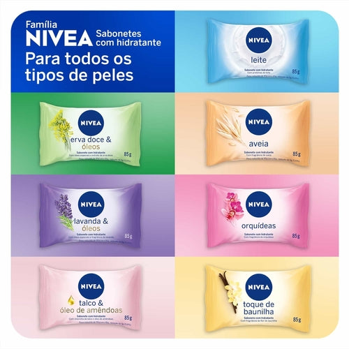 Nivea Flow Pack Jabón En Barra Hidratante Vanilla Touch - 85g 