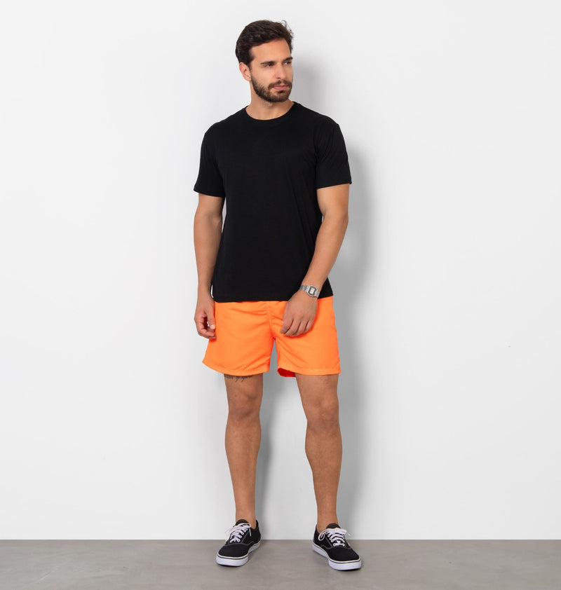 Basic Bermuda Shorts With Elastic Waistband And Pockets