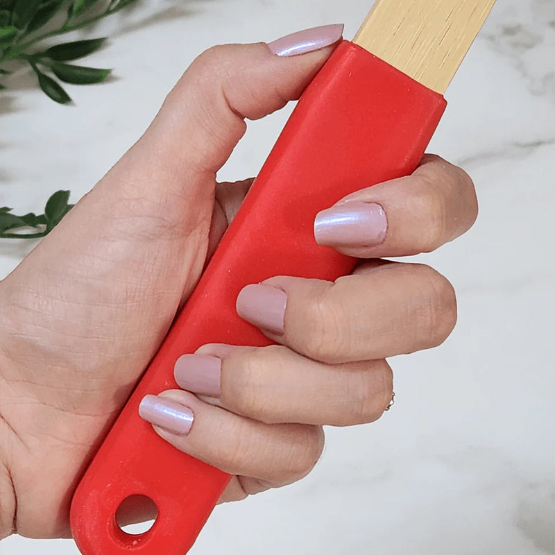 Bamboo and Silicone Hole Spatula