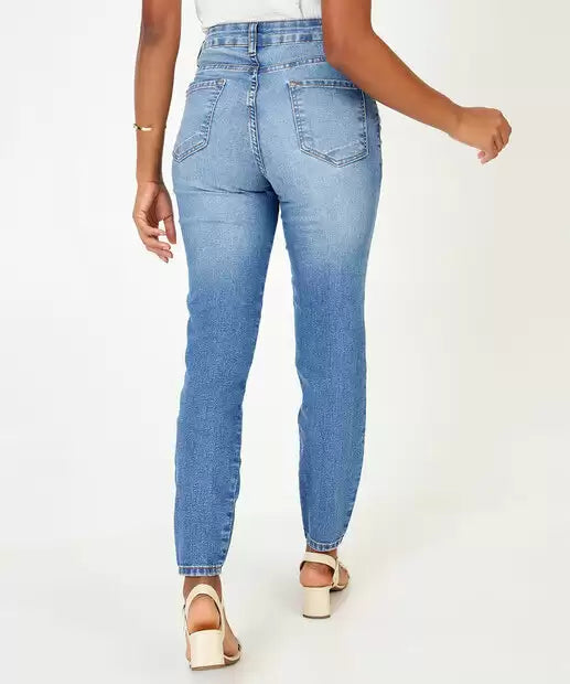 Calça Jeans Cigarrete Cintura Alta Feminina