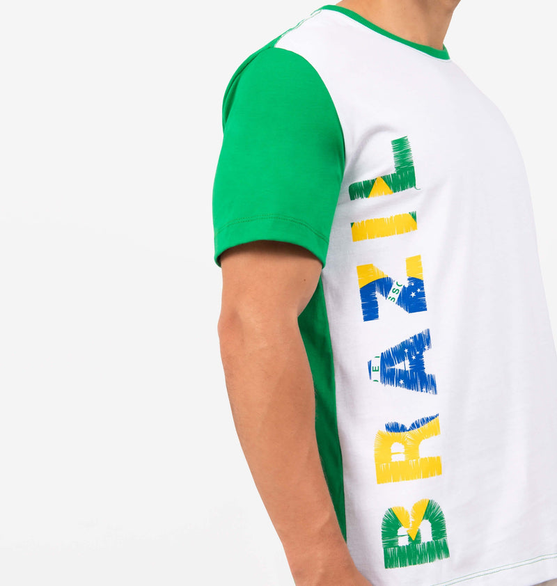 Camiseta con estampado lateral de Brasil