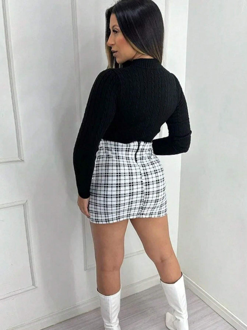 Blusa Tricot Modal Manga Longa Comprida Gola Alta Roupa Feminina Moda Outono Inverno De Frio São João