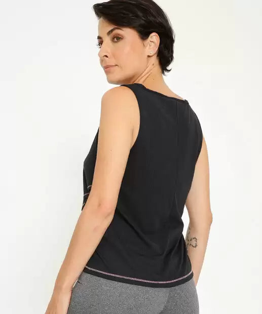 Blusa Regata Feminina Transpassada Fitness