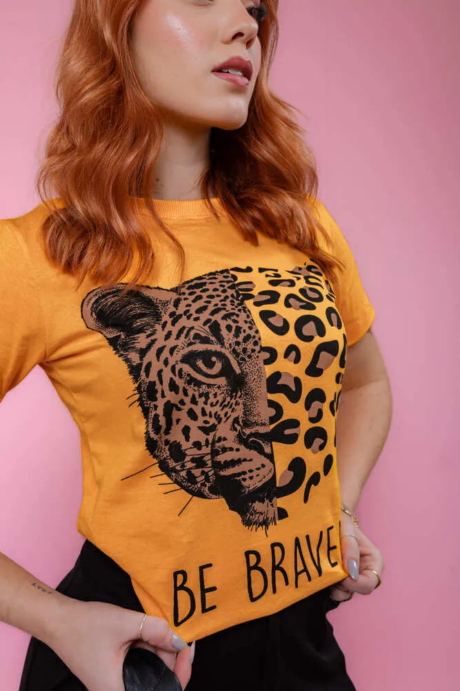 Camiseta - Be valiente - Amarillo