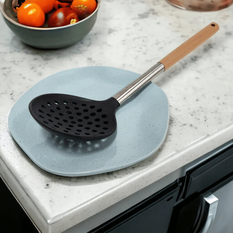 Silicone Skimmer with Wooden Handle