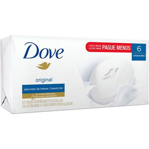 Jabón en Barra Dove Original - 6 Unidades de 90g