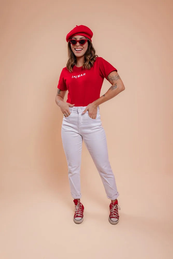 T-Shirt - [A]mar (Alto Relevo) - Vermelho