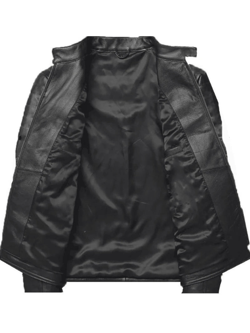 Men's Leather Jacket Slim Fit Resistant Casual