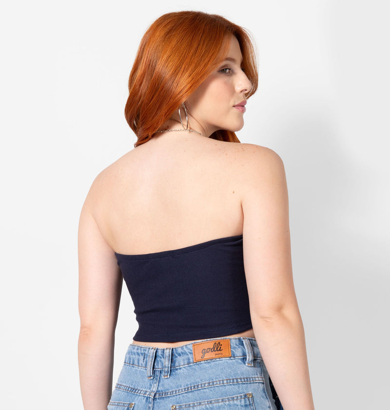 Cropped Tomara Que Caia Ribbed