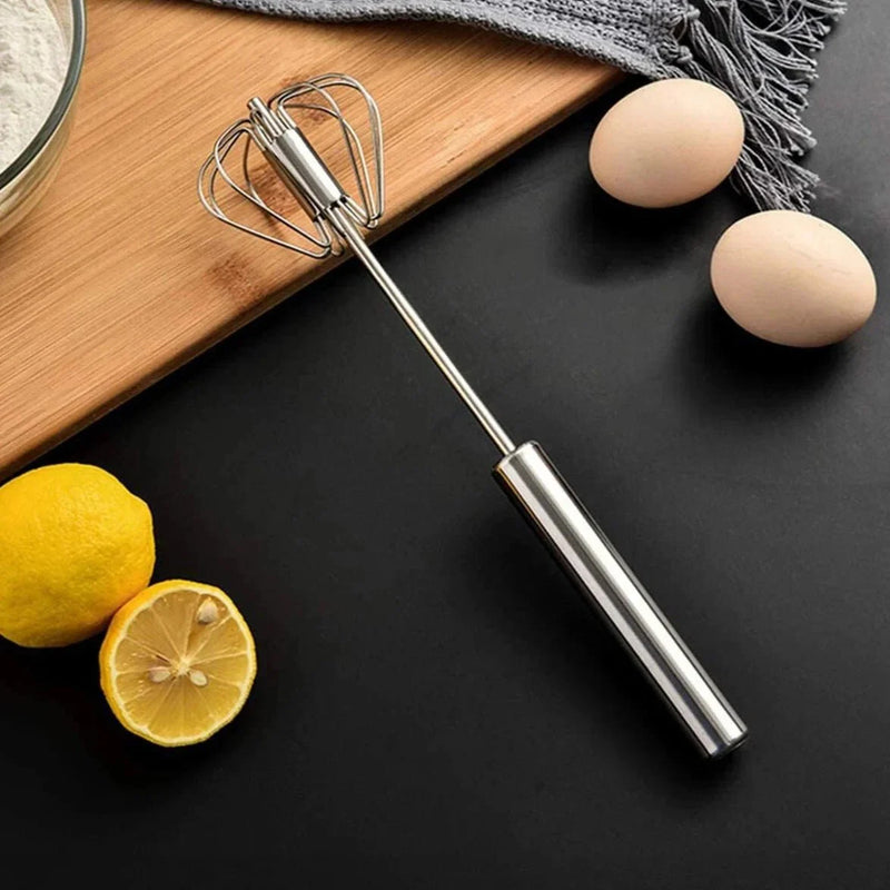 Stainless Steel Egg Beater - Semi-Automatic