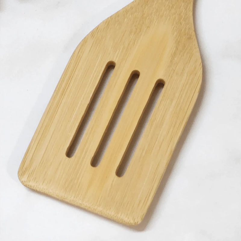 Bamboo and Silicone Hole Spatula