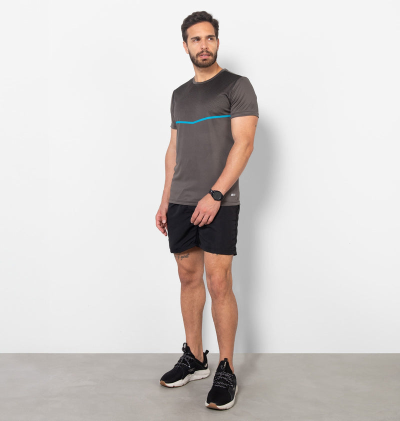 Camiseta Dry Fit Com Degradê E Recorte