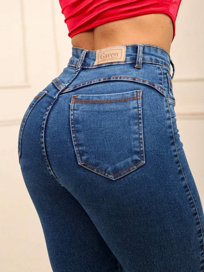 Calça Jeans Feminina Cintura Alta Encorpada e Elegante