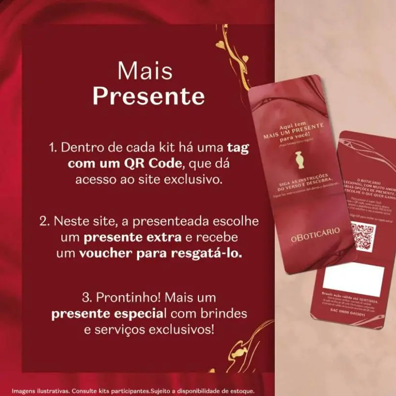 Kit de regalo de San Valentín Floratta Red (2 artículos) - Boticário