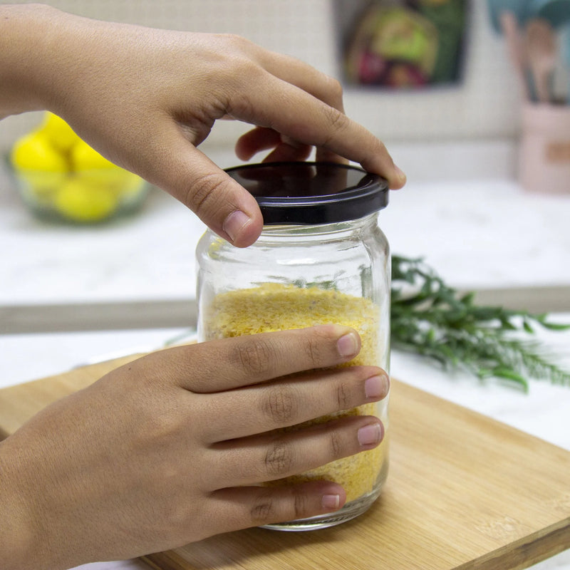 Round Glass Pot with Lid 720ml