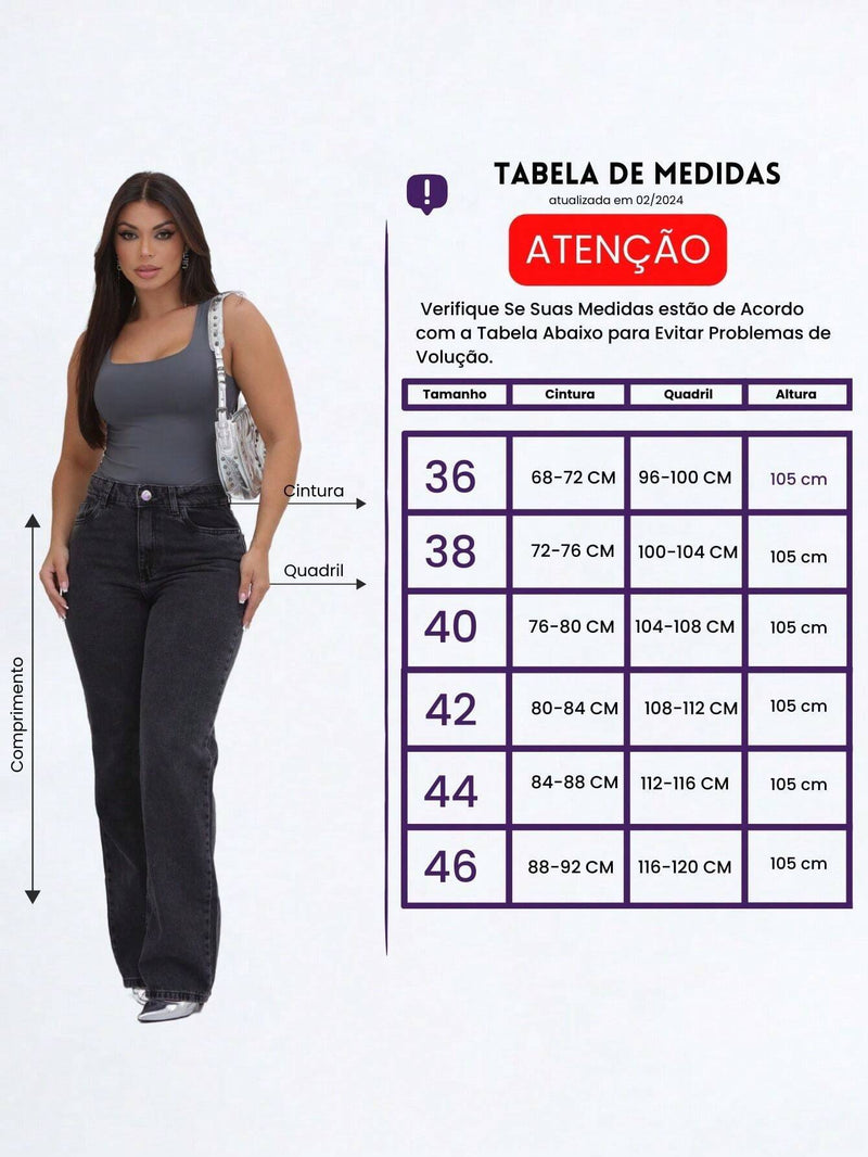 Calça Flare Feminina Marmorizada Wide leg Cintura alta lycra modeladora bumbum