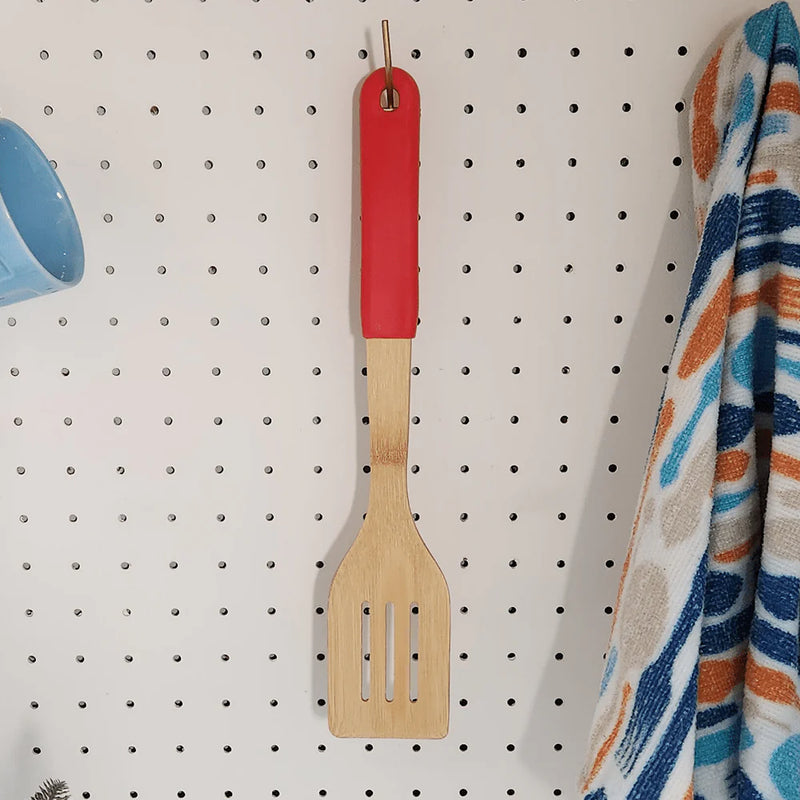 Bamboo and Silicone Hole Spatula