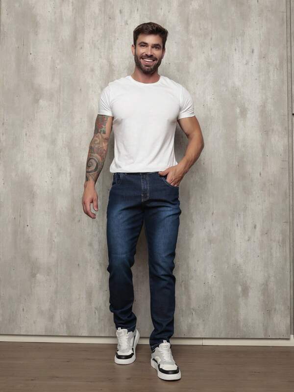 Jeans Pitillo para Hombre con Lycra Spandex Línea Premium