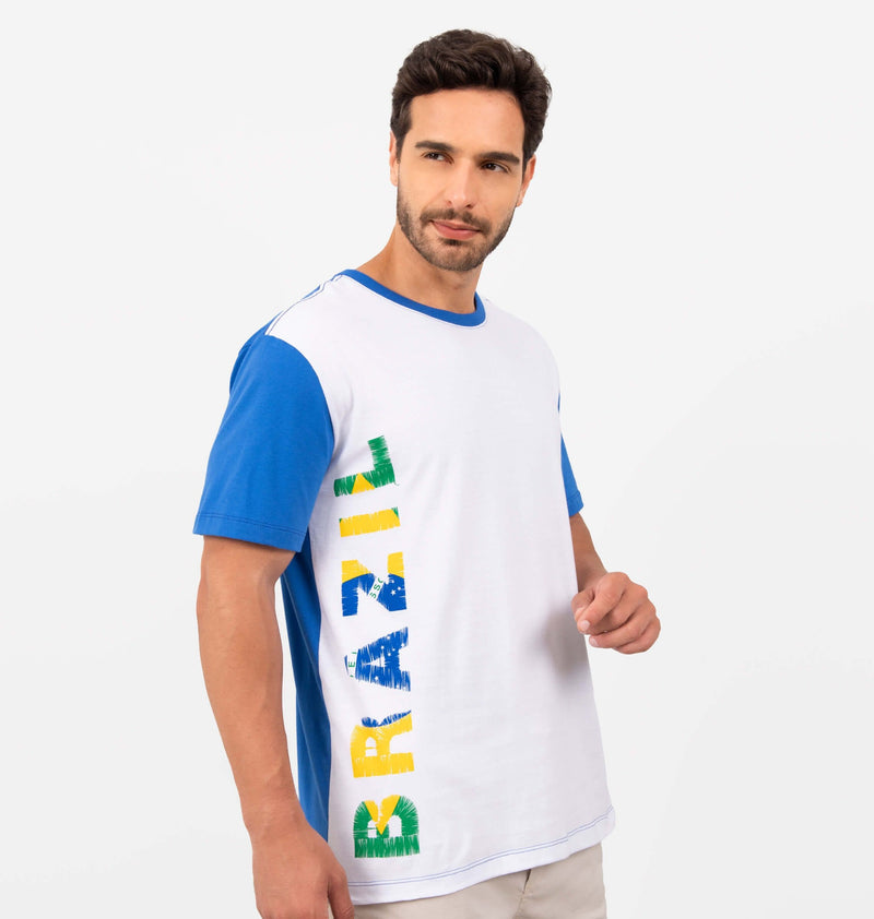 Camiseta con estampado lateral de Brasil