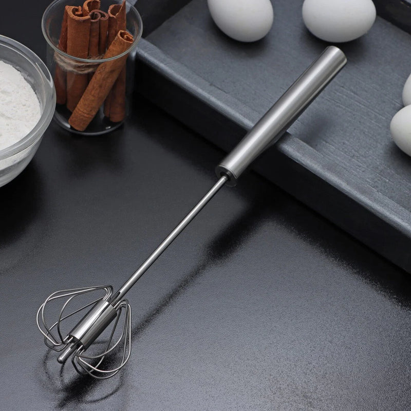 Stainless Steel Egg Beater - Semi-Automatic