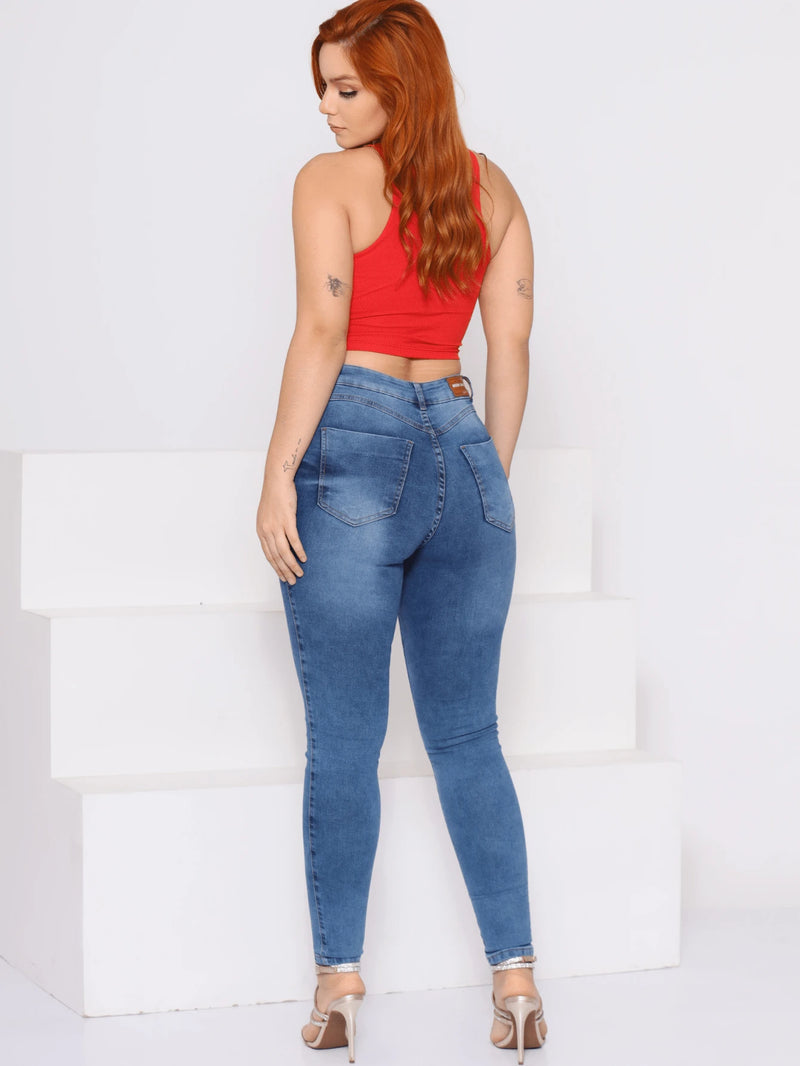 Women's High Waist Jeans Lift Butt with Lycra