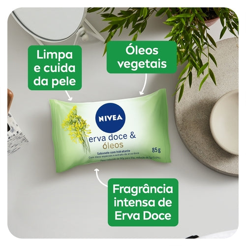 Nivea Flow Pack Jabón en Barra Hidratante Hinojo y Aceites - 85g 