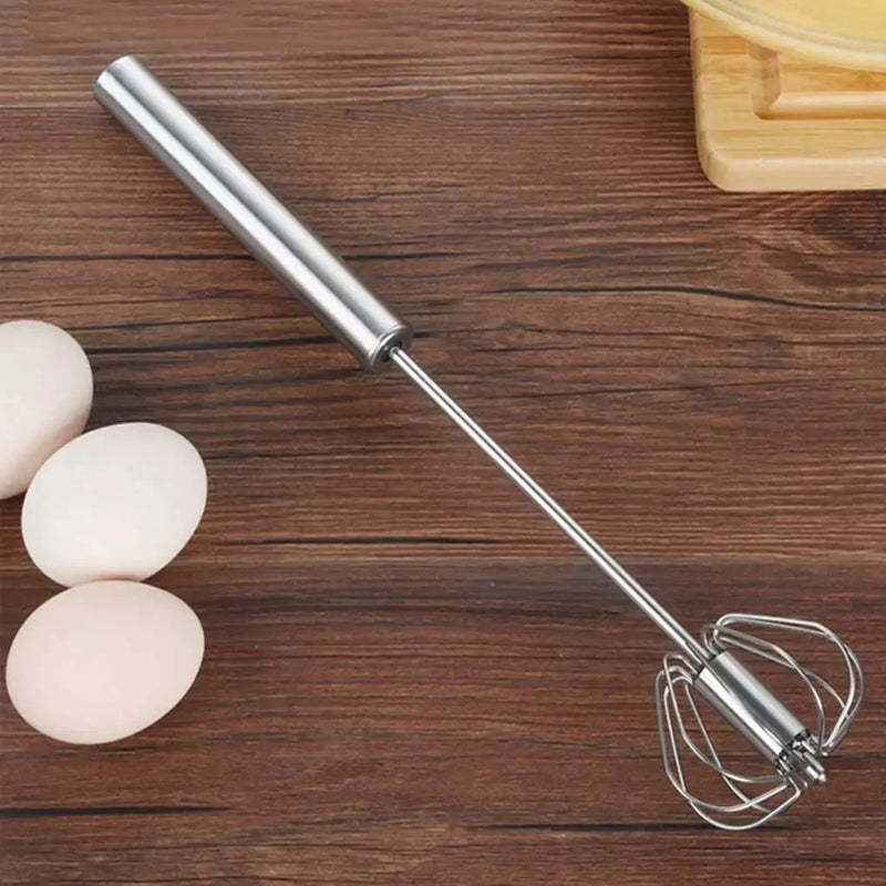 Stainless Steel Egg Beater - Semi-Automatic