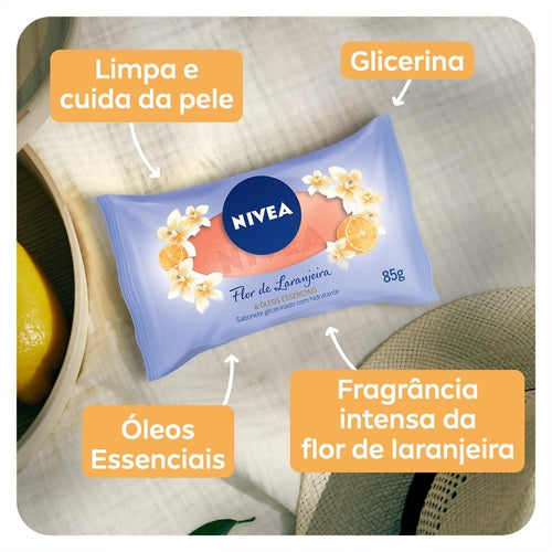 Nivea Flow Pack Jabón en barra hidratante y aceites esenciales de azahar - 85 g 