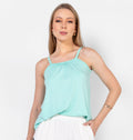 Tank Top With Thin Straps And Ruching