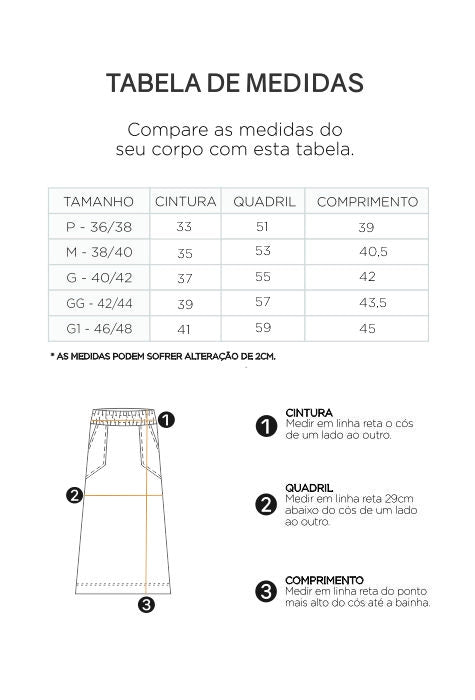 Mini Saia Cargo Em Moletinho